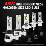 H4 Q8 LED Headlight 45W 4500LM 6500K
