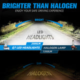 H1 Q7 Fanless LED Headlight 20W 2000LM 6500K