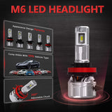 H7 M6 LED Headlight 55W 10000LM 6500K