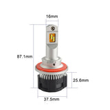 H13 P18 LED Headlight 52W 9000LM 6500K