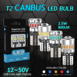 T10/W5W T2 Series LED Bulb 12-50V White