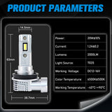 H4 Q7 Fanless LED Headlight 20W 2000LM 6500K