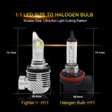 H7 Q10 LED Headlight 25W 6400LM 6500K