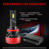 H8/H9/H11 F5 LED Headlight 55W 10000LM 6500K