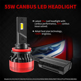 H4/9003 F5 LED Headlight 55W 10000LM 6500K