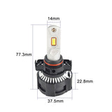 5202 P18 watts  led car headlight for projector lens 52W 18000LM 6500K